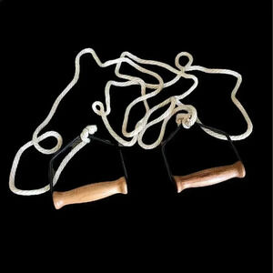 VINTAGE Wooden and metal Jump Rope